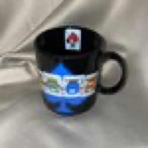 M&M's World Las Vegas 2000 large black gold character Mug cards like new - Picture 7 of 7